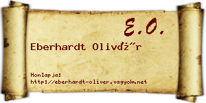 Eberhardt Olivér névjegykártya